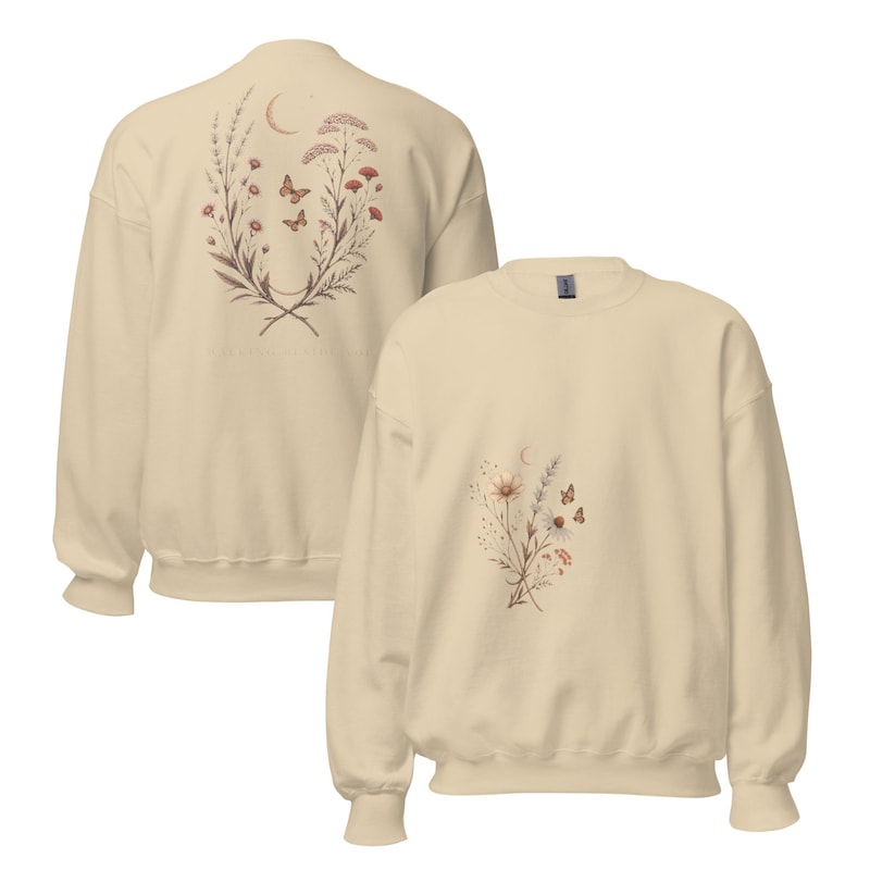 Walking Beside You botanical support sweatshirt