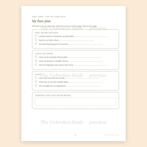 Chronic Pain Management Workbook, Symptom Tracker, Flare Kit (Fillable Digital Download) image 4