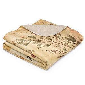 We Carry the Light Between Us Caregiver Blanket, Botanical Throw, Support Gift
