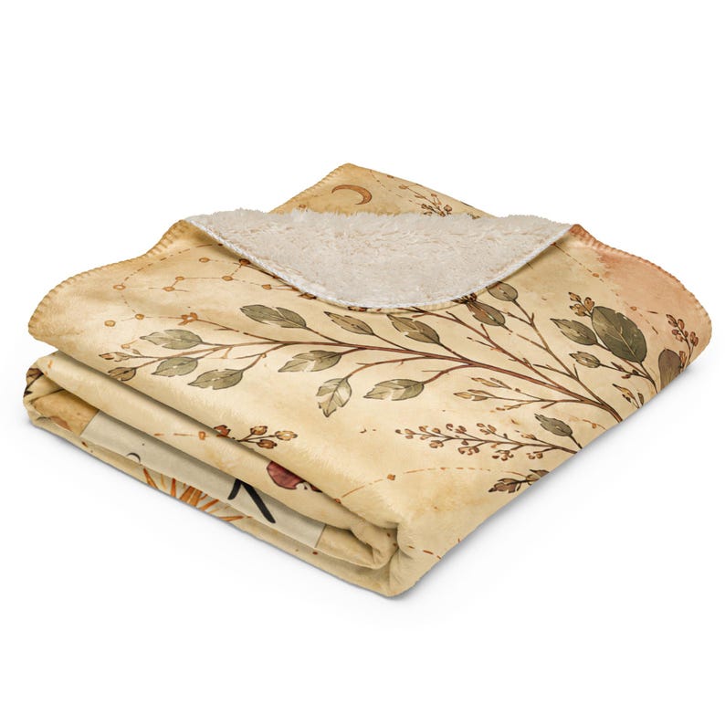 We Carry the Light Between Us Caregiver Blanket, Botanical Throw, Support Gift