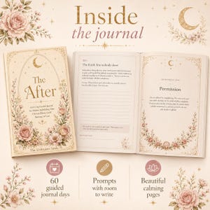 Journal numérique « Après », journal guidé de 60 jours au format PDF pour les femmes, journal de deuil à remplir, la vie après avoir été aidante, GoodNotes Kindle Scribe image 4