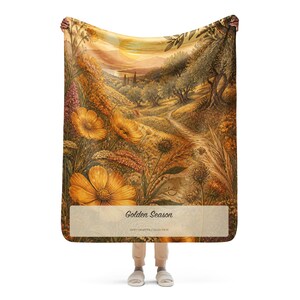 Next Chapter Collection - Golden Season Sherpa blanket