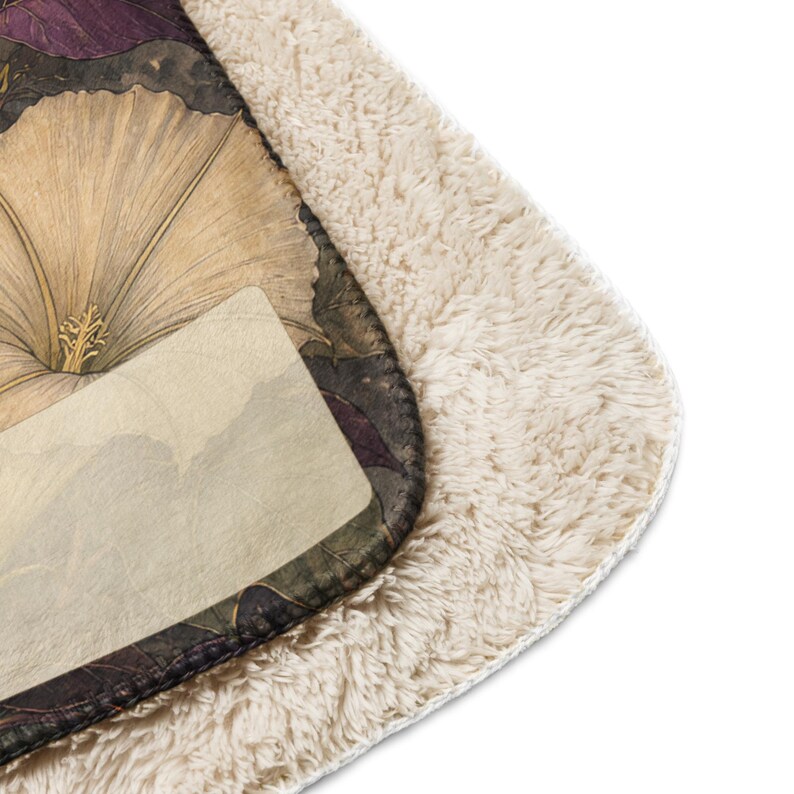 Some Love Stays Awake Caregiver Blanket, Moonlit Floral Throw, Comfort Gift for Her