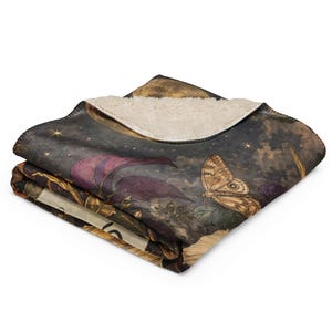 Some Love Stays Awake Caregiver Blanket, Moonlit Floral Throw, Comfort Gift for Her