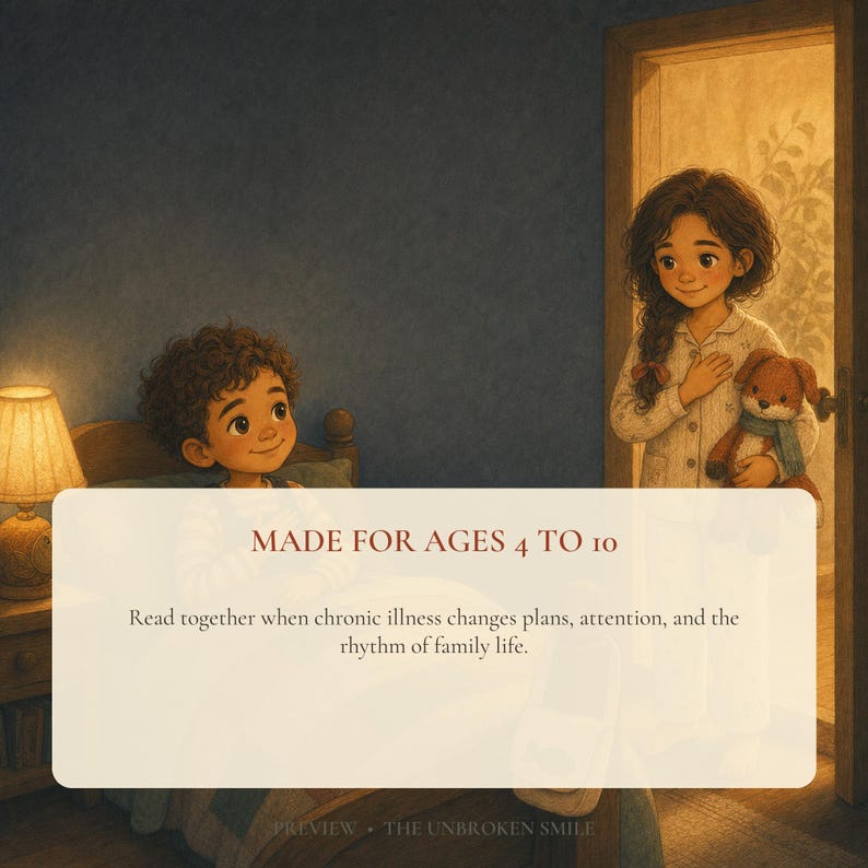 Sibling Chronic Illness Children's Book, Fillable Digital Story for Ages 4-10 image 7