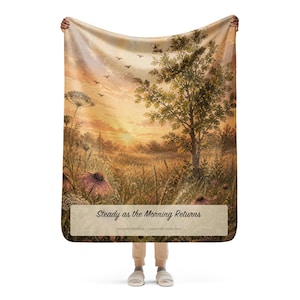 Steady as the Morning Returns Caregiver Blanket, Wildflower Throw, Gift for Her