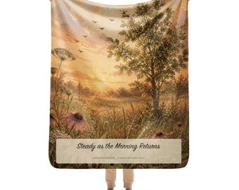 Pflegedecke „Steady as the Morning Returns“, Wildblumenmuster, Geschenk für Sie