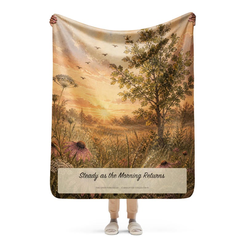 Steady as the Morning Returns wildflower caregiver blanket