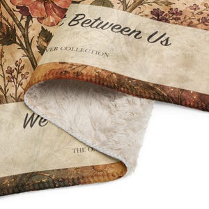 We Carry the Light Between Us Caregiver Blanket, Botanical Throw, Support Gift