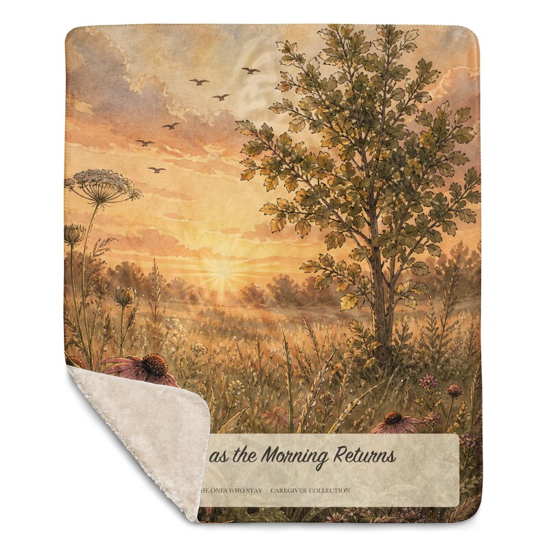 Steady as the Morning Returns Caregiver Blanket, Wildflower Throw, Gift for Her