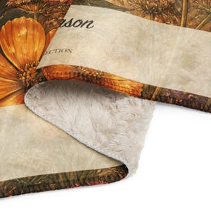 Golden Season Botanical Blanket, Midlife Gift for Women, New Chapter Throw image 8