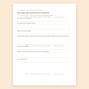 Chronic Pain Management Workbook, Symptom Tracker, Flare Kit (Fillable Digital Download) image 6
