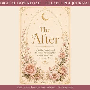 Journal numérique « Après », journal guidé de 60 jours au format PDF pour les femmes, journal de deuil à remplir, la vie après avoir été aidante, GoodNotes Kindle Scribe image 2