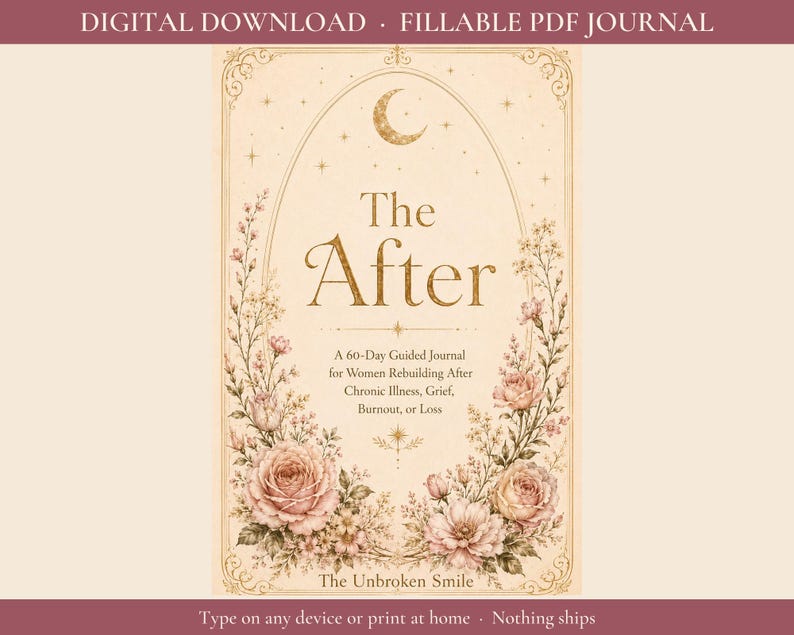 Journal numérique « Après », journal guidé de 60 jours au format PDF pour les femmes, journal de deuil à remplir, la vie après avoir été aidante, GoodNotes Kindle Scribe image 2