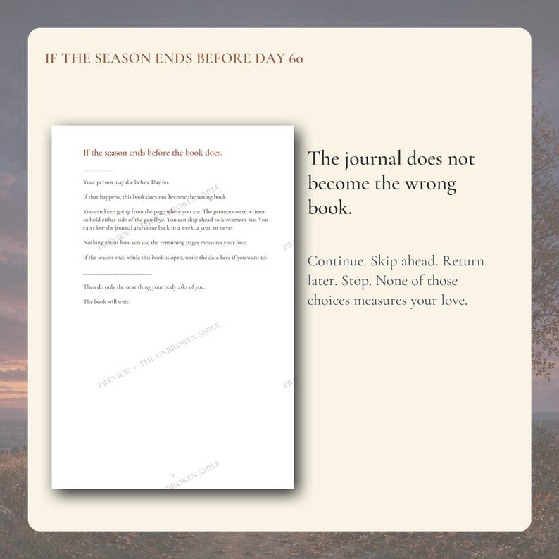 Hospice Caregiver Journal, Fillable 60-Day Anticipatory Grief and End of Life PDF image 7