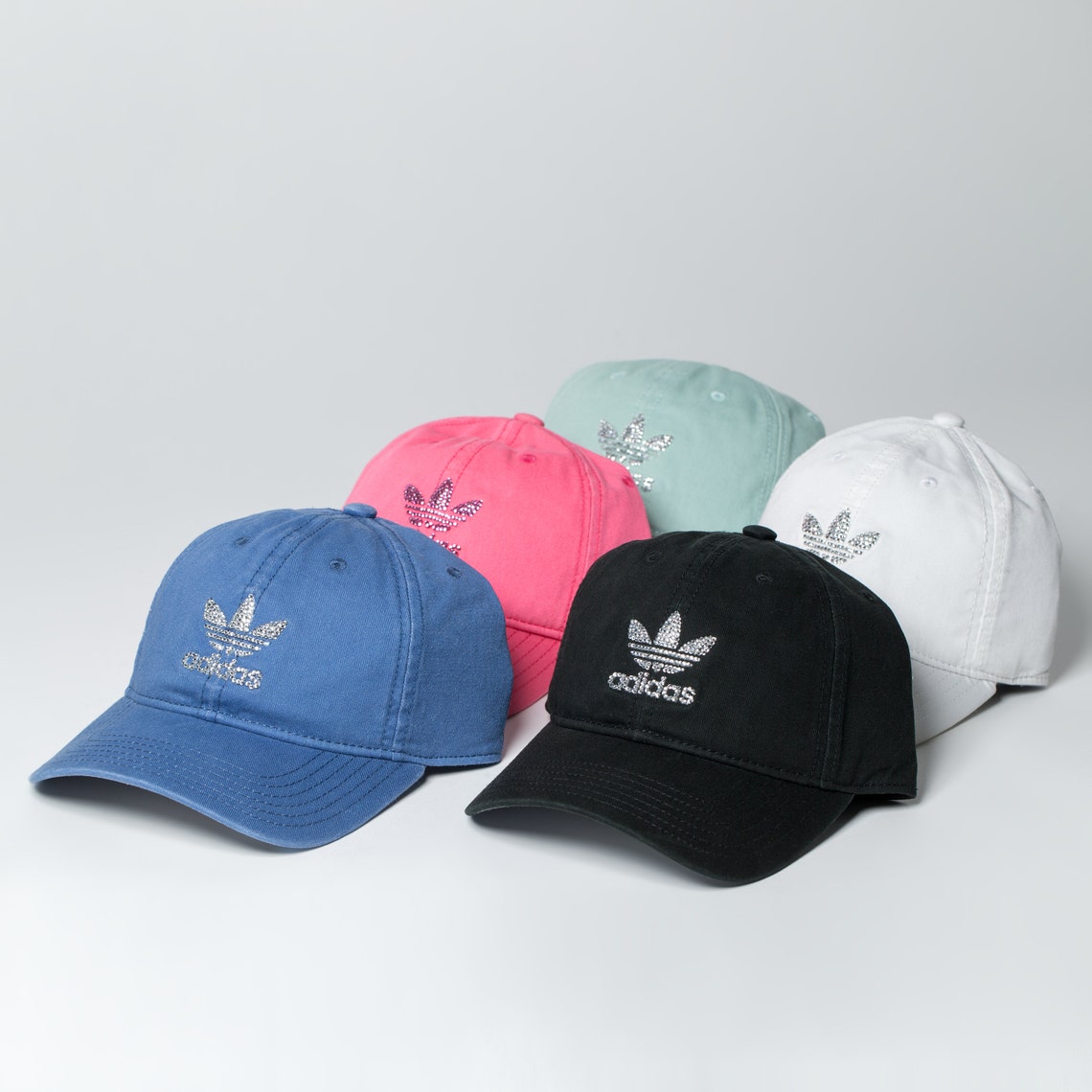 Black Adidas Baseball Cap Women Adidas Hat Bling Ball Cap Etsy