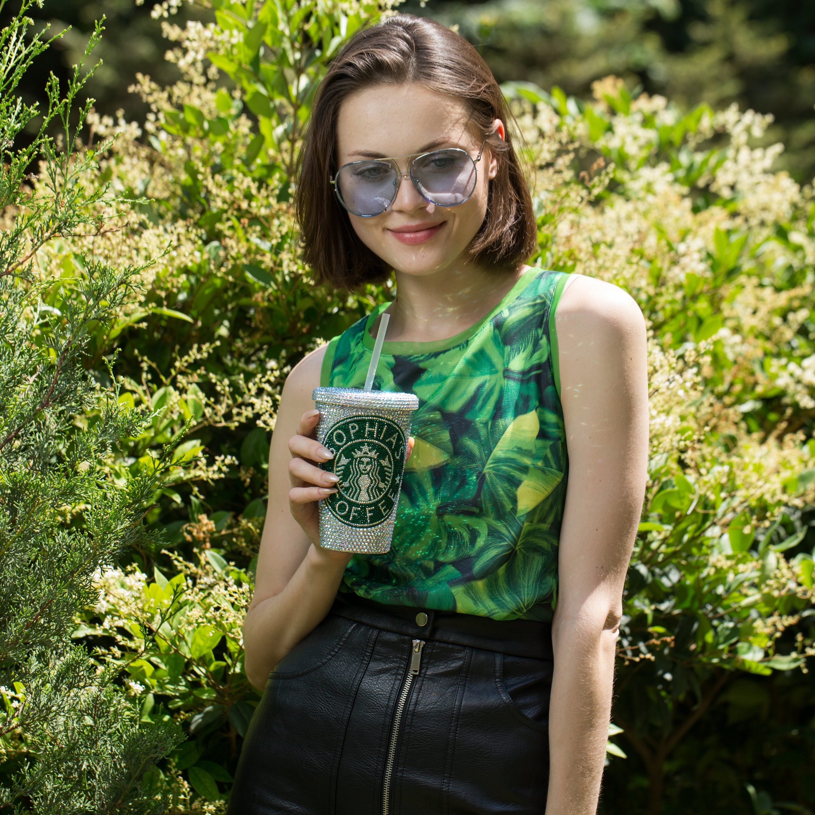 Custom Starbucks Tumbler with Straw Personalized Tumblers Etsy