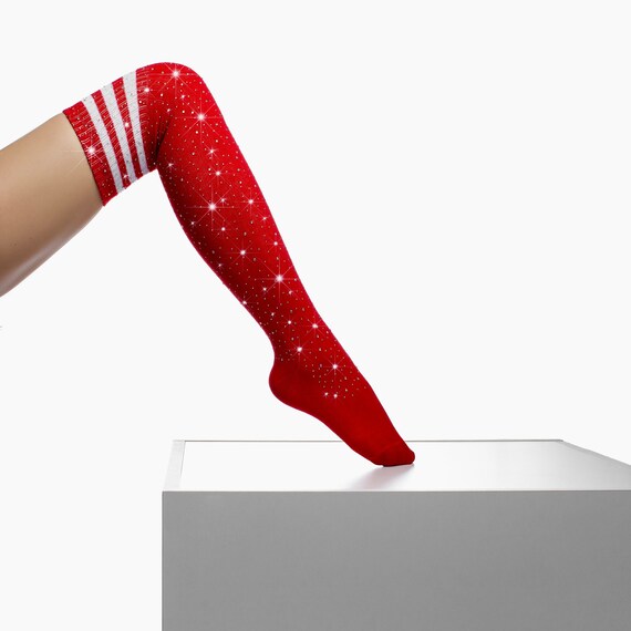 red knee high socks
