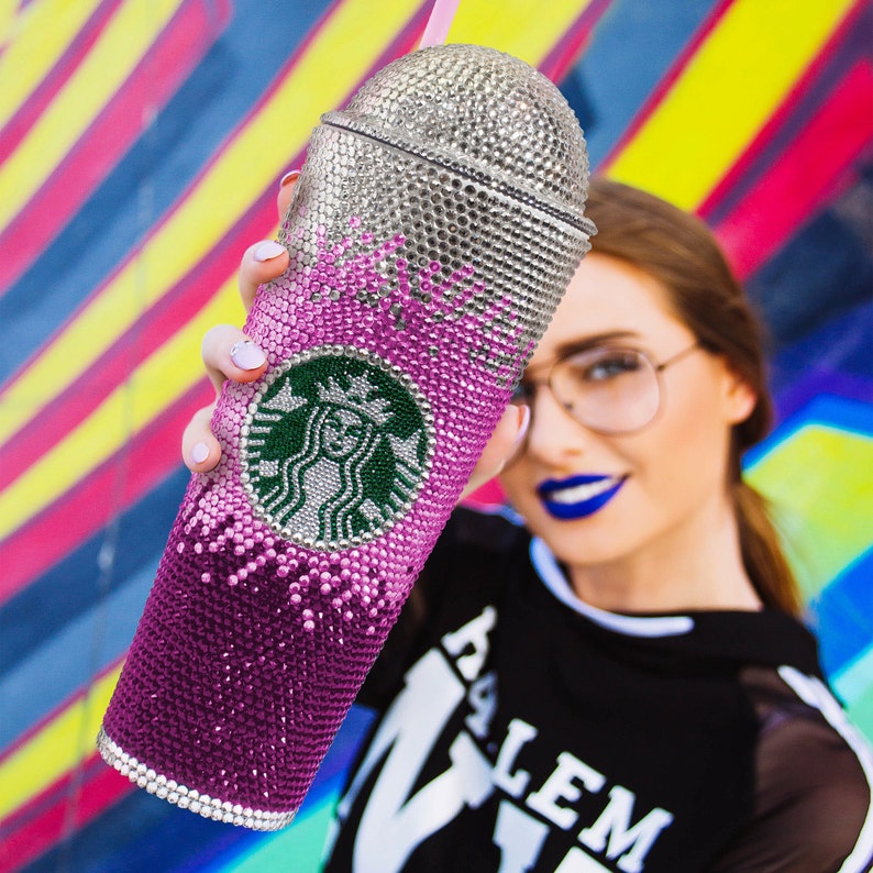bedazzled starbucks cup diy