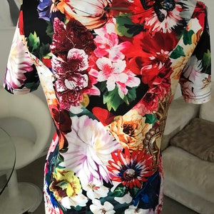 Floral T-Shirt with Hand Sewn Rhinestone image 3
