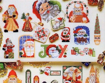 Victorian Santa Cross Stitch Patterns - Buy Victorian Christmas Santa Claus 8 Counted Cross