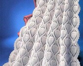 Vintage Crochet Pretty Lace Pineapple Afghan Pattern PDF Instant Digital Download Beautiful Throw Blanket 50x70
