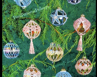 Vintage Crochet Pattern Lacy Christmas Village White Thread Crochet Town PDF Instant Digital Download Centerpiece or Mantel Decor