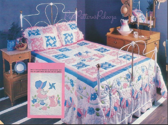Vintage Sewing Pattern Sunbonnet Sue Quilt Pillow Shams Set Etsy