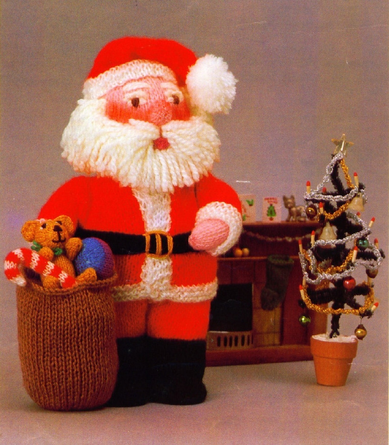 Vintage Knitting Pattern 12 Santa Claus and Mrs. Claus Etsy