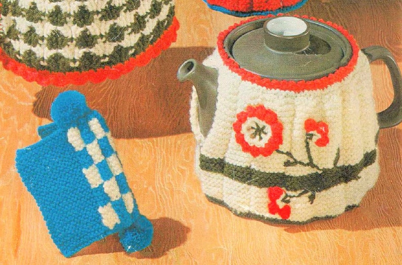 Vintage Knitting Pattern Knit Tea Cosy Coffee Pot Cosies Etsy