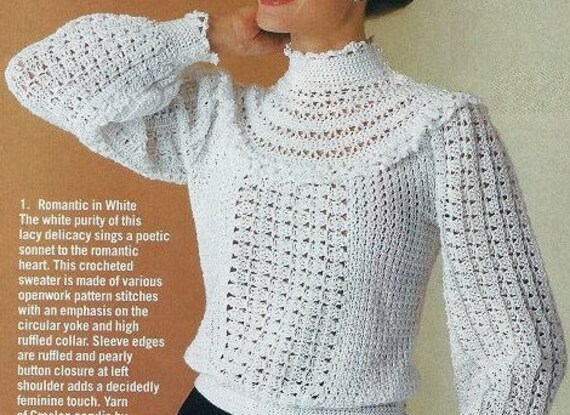 crochet sweater collar pattern