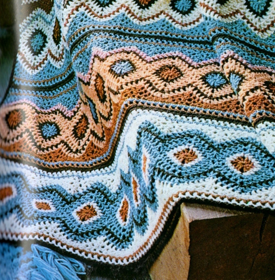Vintage Crochet Navajo Afghan Pattern PDF Instant Digital Etsy