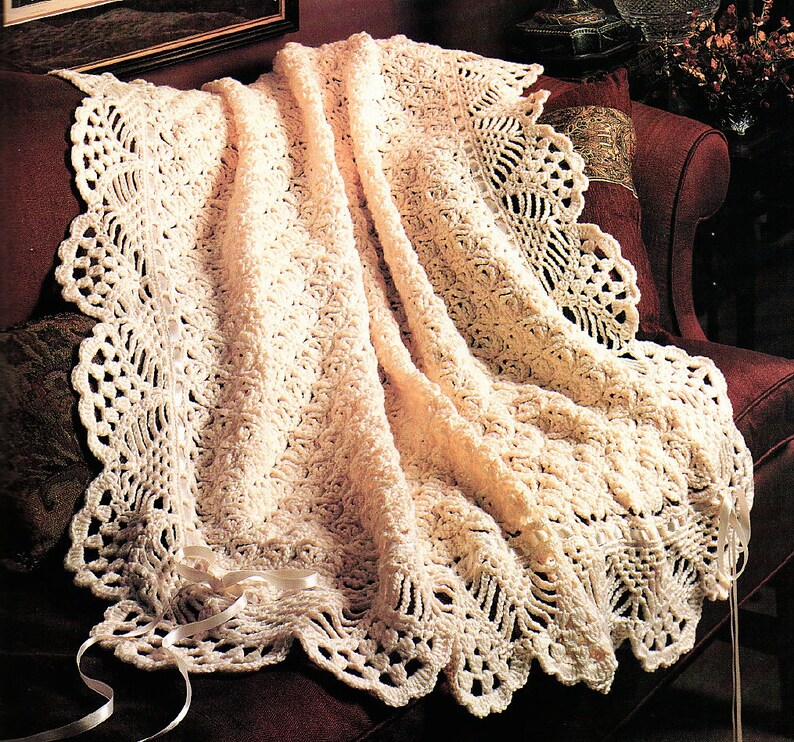 Vintage Crochet Pattern Victorian Lace Afghan Throw PDF Etsy