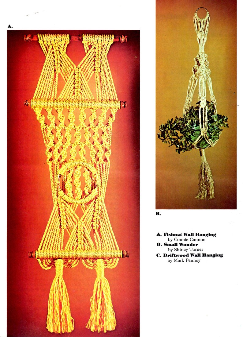 Macrame Patterns Book PDF Vintage Classics in Macrame Turks Etsy