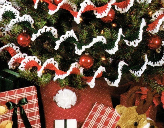 Simply Crochet Christmas 2022 Usa Vintage Crochet Pattern Easy Christmas Twist Garland Pdf | Etsy Ireland
