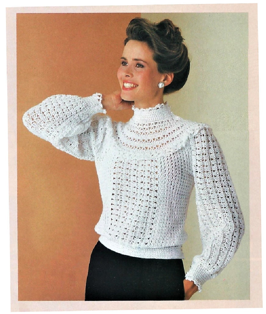 crochet sweater collar pattern