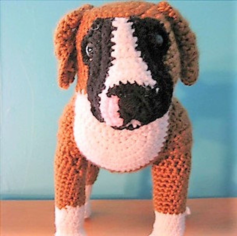 Vintage Crochet Pattern Boxer Dog PDF Instant Digital Download Etsy