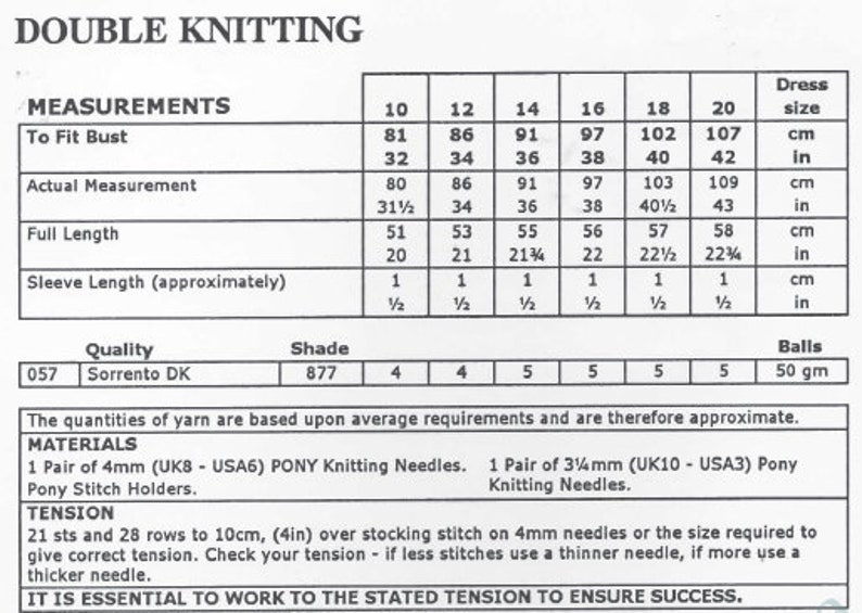 Vintage Knitting Pattern Womens Knit Top Short Sleeve Sweater | Etsy UK