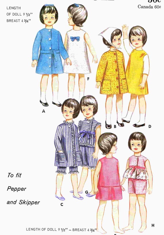 Barbie Vintage Doll Clothes WHOLE WARDROBE Pattern ~ Skipper Pepper