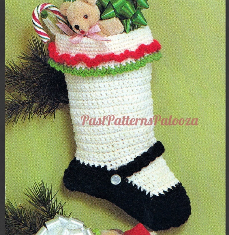 Vintage Christmas Stockings Pattern to Crochet & Knit Mary Etsy
