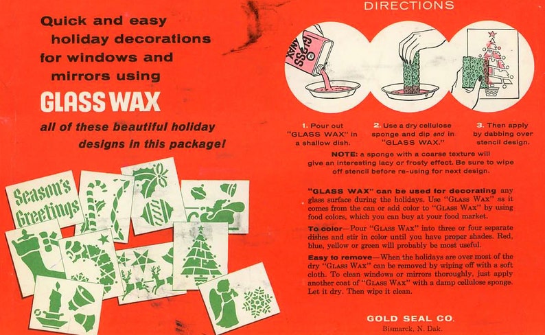 Printable Vintage '50s Christmas Spray Snow Can Stencils | Etsy
