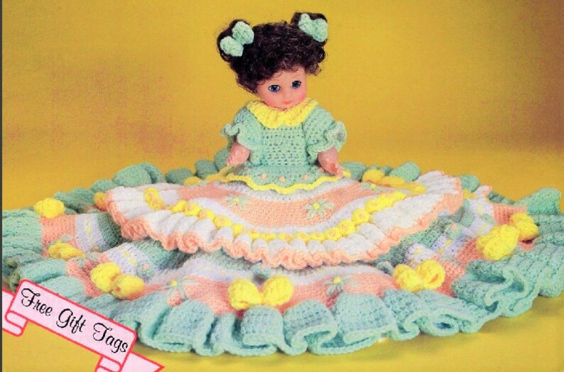 Vintage Crochet Pattern 13 Elizabeth Bed Doll Dress Etsy