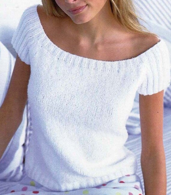 ladies short sleeve knitted tops