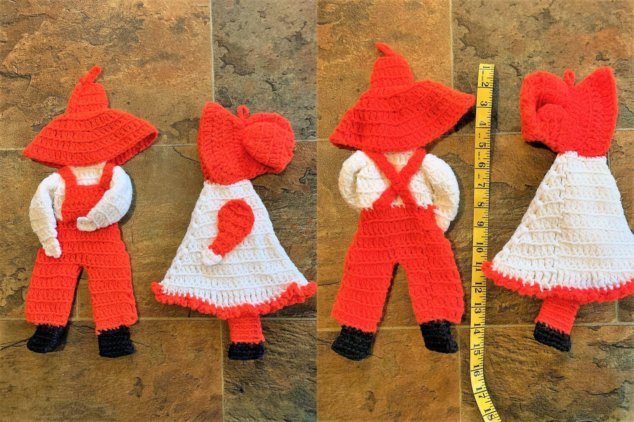 Vintage Crochet Pattern Sue and Overall Sam Pot Etsy
