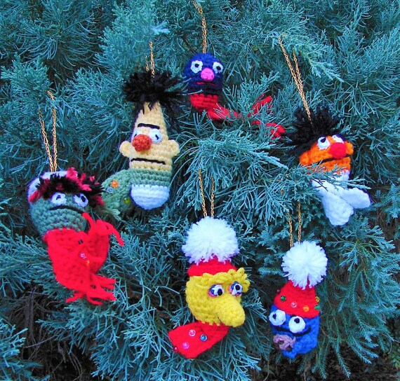 Vintage Crochet Patterns Amigurumi Sesame Street Christmas Etsy