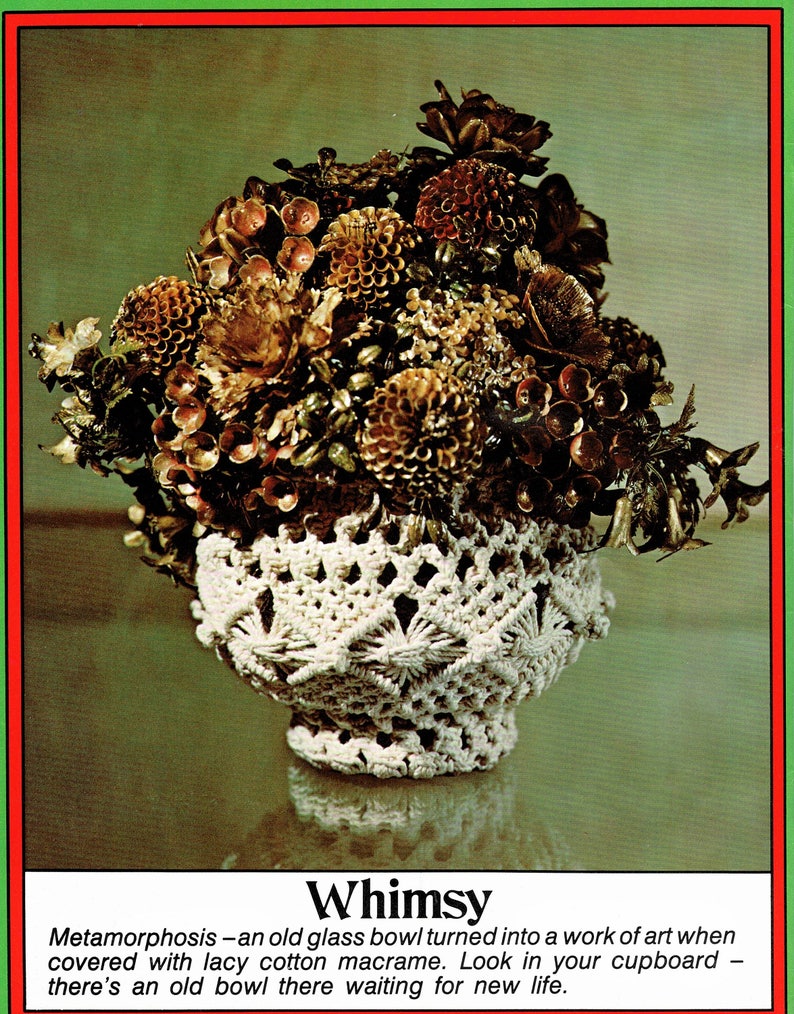 Vintage Macrame Patterns Fancy Knots Macrame with The Look of Lace Purses Handbags Plant Hangers PDF Instant Digital Download 14 Projects