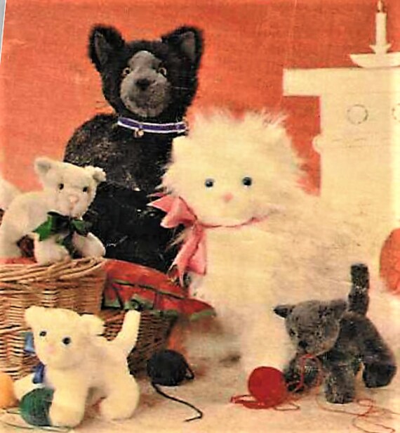 Pussy Cat Sewing Pattern Photocopy To Make a Kitten Kitty Feline Soft Toy 11/"