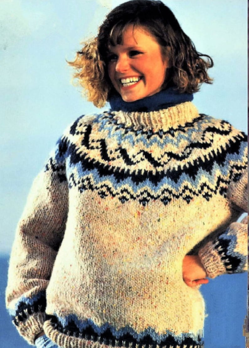 Vintage Knitting Pattern Nordic Icelandic Knit Wool Sweaters | Etsy UK