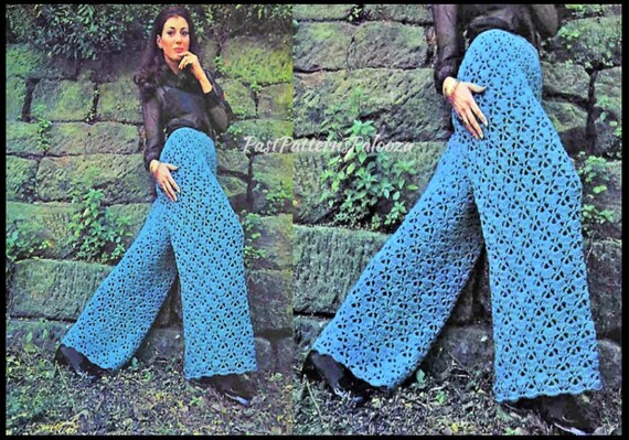 Vintage Crochet Pattern Womens Wide Leg 