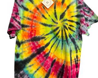 Ice dyed Spiral Rainbow T-Shirt